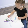 thumbnail image 4 of Humble Crew Kids Dry Erase Plastic Table and 2 Chairs Set, White/Grey, 4 of 5