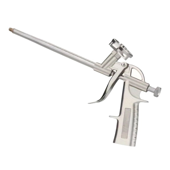 Spray Foam Gun Sealant Application Gun, Spray Insulation Expanding Foam Gun Applicator, Heavy Duty Dispensing Caulking Gun for Filling Sealing Windows Gap (Silver)