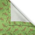 thumbnail image 3 of Ambesonne Jazz Music Kitchen Curtains, Saxophones on Green, 55"x39", Green Yellow Brown, 3 of 3