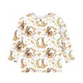 thumbnail image 4 of Lovzfmll Girls' Easter Print Top, Casual Three-Quarter Sleeve Tee, Holiday Graphic Crew Neck Play Shirt for Toddler 3-4 Years, 4 of 5