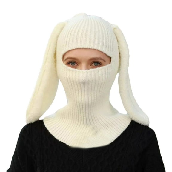 Aellinatey Halloween Bunny Party Hats Balaclava Winter Knitted Hats Headgear Cosplay-
