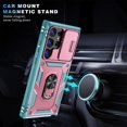thumbnail image 3 of Procase for Samsung Galaxy A53 5G Case Built-in Slide Camera Cover,Heavy-Duty Magnetic Kickstand Rugged Case Shockproof/Dust/Drop Proof 3-Layer Durable Case for Galaxy A53 5G,Pink+Green, 3 of 7