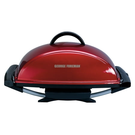George Foreman 12-Serving Indoor/Outdoor Rectangular Electric Grill, Red,