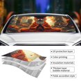 thumbnail image 3 of Disketp Windshield Sun Shade, Car Sun Shade for Front Window Maple Leaf Meditating Fox Sunshades Sun Visor Protector Blocks UV Rays Foldable, 3 of 5