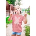 thumbnail image 2 of Bunny Checkered Tshirt for Girls Easter Tee Shirt Cute for Girls Easter Outfit Mauve Shirt 4T, 2 of 4