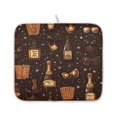 thumbnail image 2 of Champagne Pattern Design Dish Drying Mat for Kitchen, Quick Drying Absorbent Soft Durable 16" x 18", 2 of 10