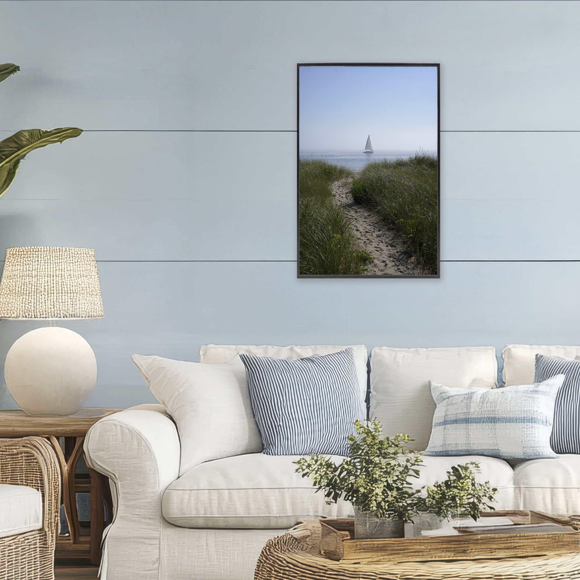 Stupell Industries Path to Morning Sail Black Framed Giclee Art, design by JLM Photographs
