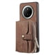 thumbnail image 2 of For Huawei Mate 70 PU Leather Phone Back Cover with Zipper Card Holder and Long Strap - Green, 2 of 5