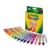 Crayola Jumbo Crayons, 16 Count Assorted Colors, School and Craft Supplies