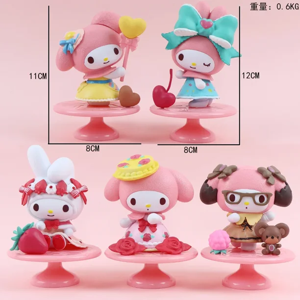 Hello Kitty × Sonemi (misono) avex 6pcs. 6pcs Sanrio Blind Box My Melody Figures Hello Kitty Toy Pajamas