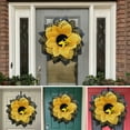 thumbnail image 6 of Handcrafts Sunflower Wreath, 14" Bee Sunflower Spring Summer Wreath for Front Door Window Wall Hanging Festival Decorations, 6 of 7