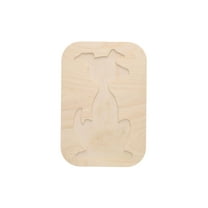Welled Wood Surface, Rectangle With Dog Shaped, 11.7" X 8", For Wooden Trays, Crafts And Decorations, Welled Center For Resin Design Or Paint - Decoupage, Engraving, Wood Burning