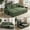 Green, variant on LLappuil 84" Sectional Sofa, Sectional Couch with Pull Out Sofa Bed Convertible Sofa Bed, Corduroy Sofa Couch with Storage Chaise, Small Desktop, Cup Holders, Charging Port for Living Room Green
