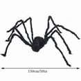 thumbnail image 2 of Halloween Giant Hairy Spider Decoration, Realistic Fuzzy Black Spider with Red Eyes, Flexible Metal Legs Plush Body for Haunted House Yard Lawn Indoor Outdoor Party Decor 59", 2 of 5