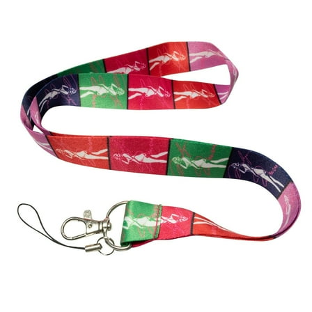 Anime Source Marilyn Monroe 1950's Diva Red Purple Green Signature Design Hollywood Lanyard Keychain ID Badge Holder