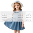 thumbnail image 3 of Rvasteizo Toddler Girls' Dresses Solid Sleeveless Round Neck Plain Denim Dress Matched with Sun Hat for 6 Months-3 Years Summer Outfit, 3 of 4