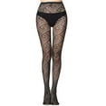 thumbnail image 3 of Umfun Patterned Tights for Women Black Fishnet Stockings Lace Design Pantyhose Thigh High Stockings Lace Tights Silky Semi Sheer Stocking Black Free Size, 3 of 5