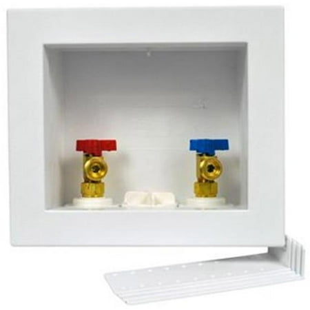 Oatey 38532 Washing Machine Outlet Box with 0.25 Turn Brass Ball Valves