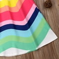 thumbnail image 5 of AMERTEER Robe d'Été Sans Manches à Rayures Arc-en-Ciel Lumineuses pour Bébé Fille, 5 of 5