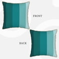 thumbnail image 3 of Xecao Teal Color Print Soft Velvet Decorative Throw Pillow Covers, Square Cushion Cases for Bed, Sofa, Living Room, Car, and Indoor Outdoor Use-20"x20", 3 of 8