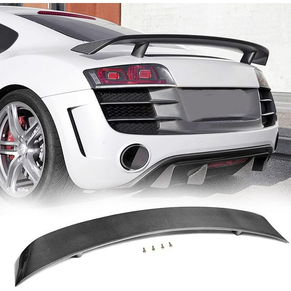 For Audi R8 V8 V10 GT Spyder Coupe Convertible 2007-2015 Carbon Fiber Rear Trunk Spoiler Wing