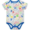 thumbnail image 4 of DC Comics Justice League Batman Superman The Flash Newborn Baby Boys 5 Pack Bodysuits Newborn to Infant, 4 of 5