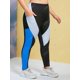 thumbnail image 3 of Pantalones Delgado de Talla Grande de Color Bloque Rosegal  Pantalones de talla grande, 3 of 5