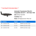 thumbnail image 2 of Automatic Transmission Filter Kit - Compatible with 2011 - 2012 Ram 1500, 2 of 2
