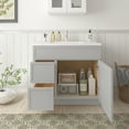 thumbnail image 3 of Vanity Art 36" W Birch Plywood Freestanding Single Base 2 Drawers Storage Cabinet with Soft Close Door, 3 of 9