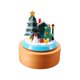 thumbnail image 3 of Cajas musicales de madera navideñas con mecanismo de relojería para niños Muñeco de nieve alce, 3 of 9