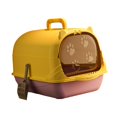 thumbnail image 4 of STARTIST Cat Litter Box with Lid Easy Cleaning Removable Portable Enclosed Cat Toilet Violet Yellow, 4 of 9