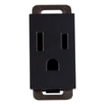 thumbnail image 1 of Contacto Eléctrico Leviton Stalo Kristalo Negro 1/3", 1 of 3