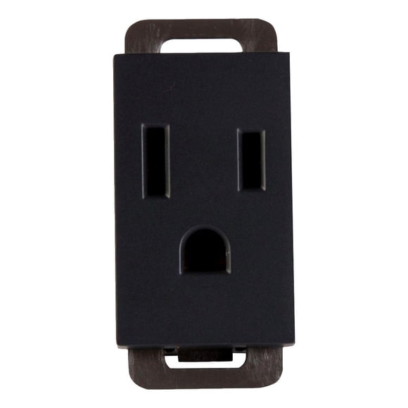 Contacto Eléctrico Leviton Stalo Kristalo Negro 1/3"