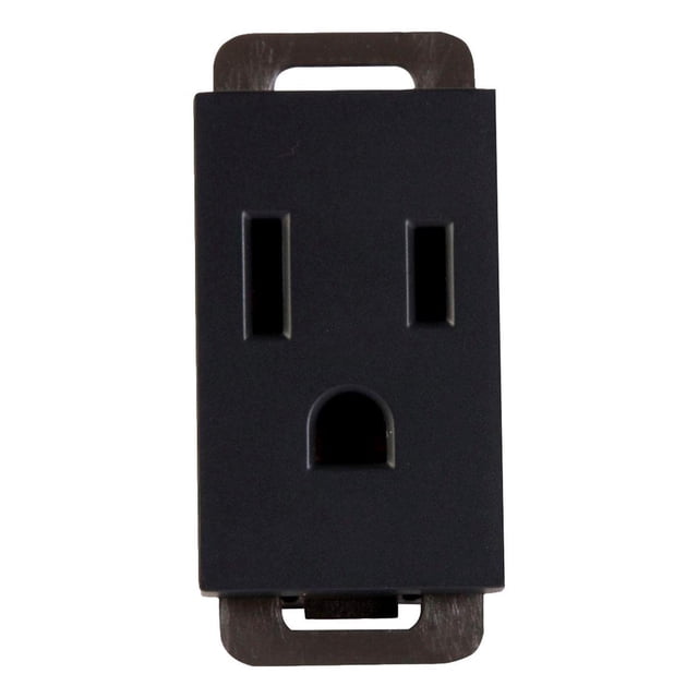 Contacto Eléctrico Leviton Stalo Kristalo Negro 1/3"