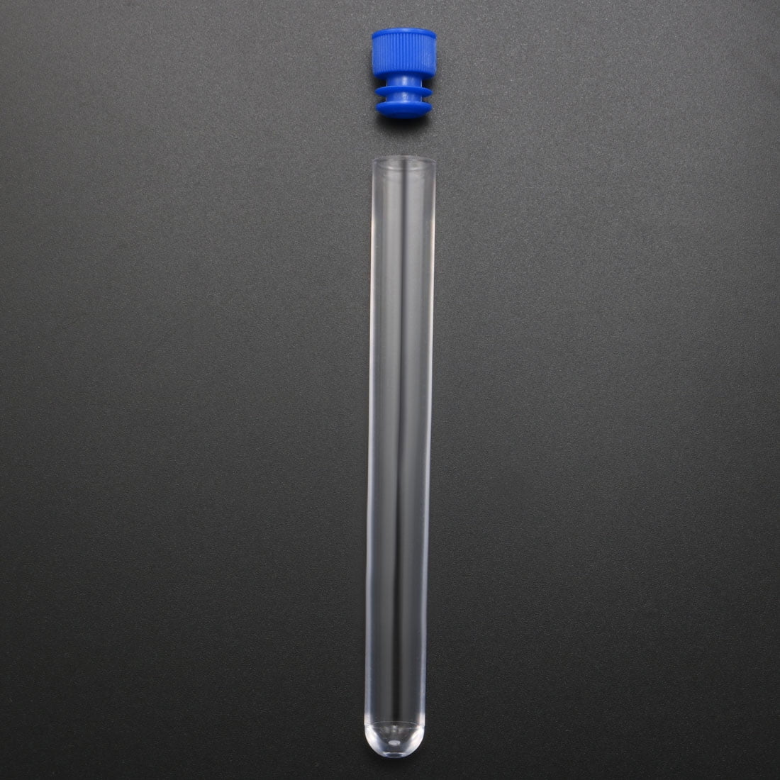 20 Pcs Centrifuge Test Tubes Round Bottom Polystyrene with Blue Cap 16