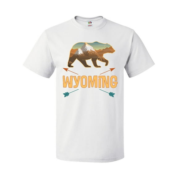 Inktastic Wyoming Vacation Bear Silhouette T-Shirt