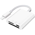 thumbnail image 1 of SD Card Reader for iPhone iPad,Micro SD Card Reader Memory Card Reader, Portable Trail Camera SD Card Adapter,Simultaneous Charging and Reading, Plug and Play, 1 of 7
