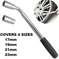 thumbnail image 5 of Bowoshen Telescoping Lug Wrench Wheel Wrench + 2T Scissor Jack Extendable Car Wheel Brace Heavy Duty Nut Wrench Sockets 17/19mm & 21/23mm, 5 of 9