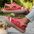 thumbnail image 3 of Orthopedic Shoes for Women Wide Width Breathable Walking Slip on Sneakers Non Slip Arch Support Shoes Fashion Platform Sneakers Red Size 9.5, 3 of 5