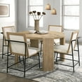 thumbnail image 2 of Furniture of America Hallond Solid Wood 5-Piece Round Dining Set in Oak, 2 of 13
