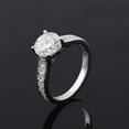 thumbnail image 5 of Oryn Jewelry Round Brilliant 2 Ct Moissanite Ring for Women - 14K White Gold Plated Ring - Anniversary Engagement Ring - Luxury Prong Setting Gift Ring, 5 of 5