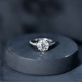 thumbnail image 6 of Rosec Jewels Lab Created Engagement Ring with Side Stones - 8 mm Round Ring for Women (EF-VS Grade), 14K White Gold, US 9.00, 6 of 9