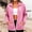 Pink women's fleece coat a1, variant on Usloyux Women's Solid Color Fleece Pocketed Stand-Up Collar Long Sleeve Zip Up Jackets Casual Coats Fall Winter Outerwear, White L