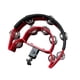 thumbnail image 1 of Pandereta de doble hilera Accesorio de percusión de fácil montaje Pandereta de media luna rojo, 1 of 9