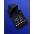 thumbnail image 3 of Independence Day Usa Neon Flag Hoodie Women -Image by Shutterstock, Female XX-Large, 3 of 4