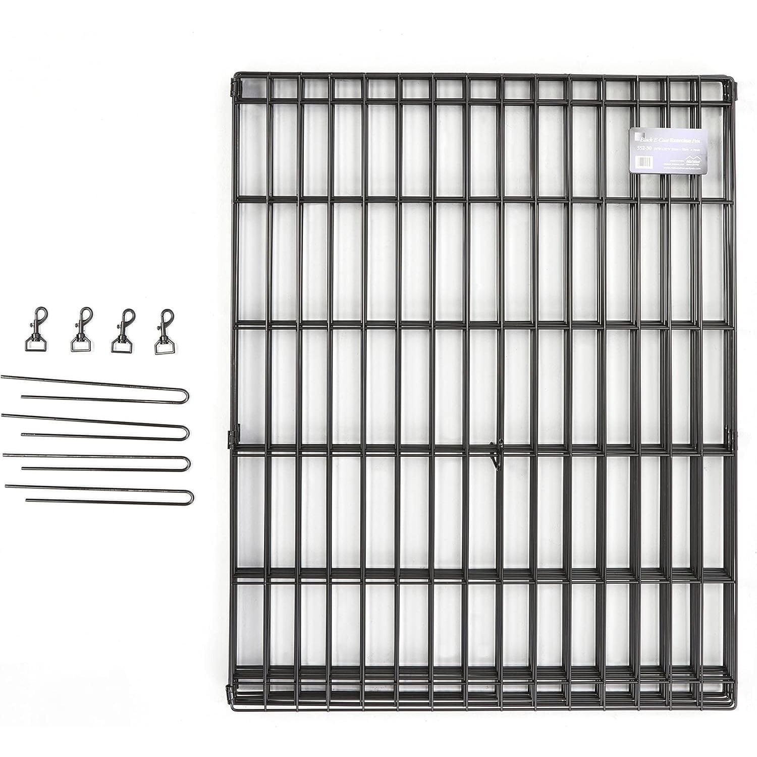 Stylo d’exercice noir Midwest à 8 panneaux de 42 po (sans porte)