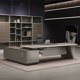 thumbnail image 2 of Computer Office Desk Organizer Corner Table L Shaped Monitor Drawers Console Desk Table Executive Bureau Meuble Office Supplies My Lux Decor Round, 2 of 14