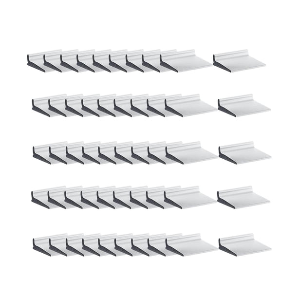 50 tiras de sellado de goma para esquinas de puertas y ventanas, para huecos. blanco