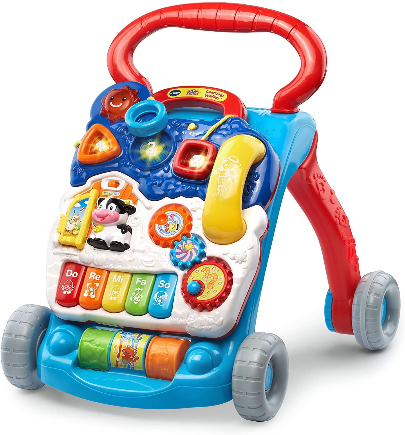 VTech Sit To Stand Learning Walker Frustration Free Packaging Blue Walmart