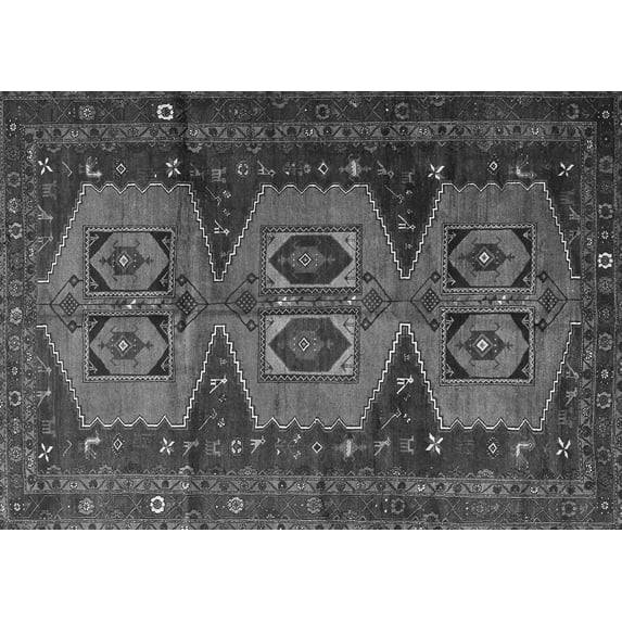 Ahgly Company Indoor Rectangle Persian Gray Traditional Area Rugs, 8' x 10'